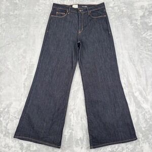 Pilcro Jeans Womens 29 (Fits 31x29.5) Blue High Rise Wide Leg Boho Retro
